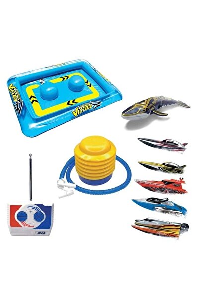 divendi-ro Set de luptă, barcă rapidă cu piscină gonflabilă și balenă, 59x12,...