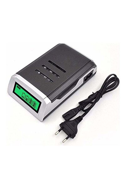 fun zone شاشة LCD مزودة بـ 4 فتحات لشاحن البطاريات الذكي للبطاريات القابلة لإ...