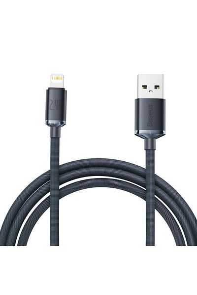 Baseus Kabel przewód do szybkiego ładowania i transferu danych USB Iphone Lightning 2.4A 2m czarny