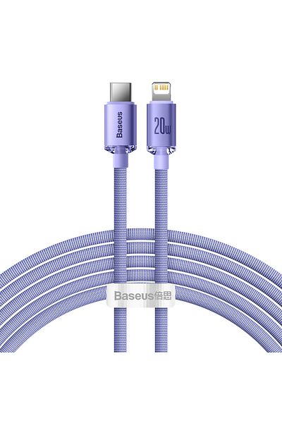 Baseus Kabel przewód do szybkiego ładowania i transferu danych USB-C Iphone Lightning 20W 2m fioletowy