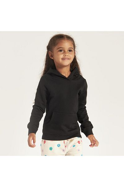 Juniors Solid Sweatshirt with Hood and Pockets