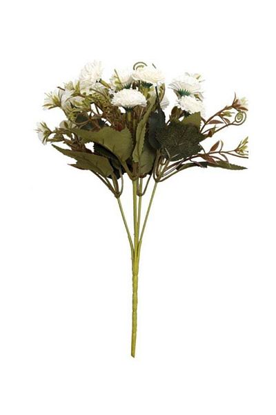fun zone Decorative Carnation Artificial Flower White/Green