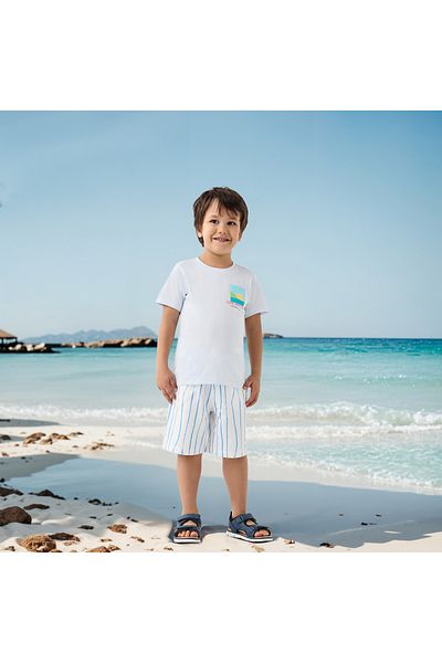 Juniors طقم تي شيرت وشورت مطبوع مكون من 3 قطع