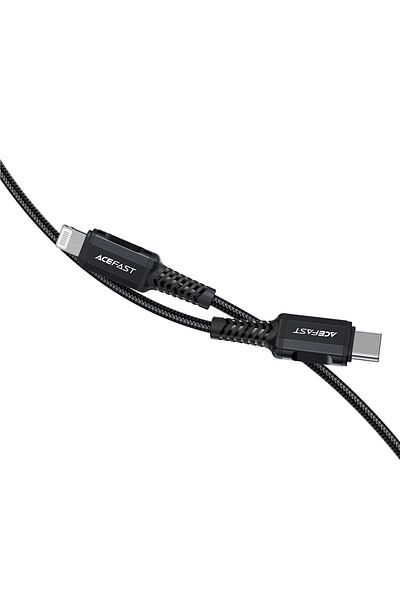 Acefast Cablu MFI pentru iPhone USB-C - Lightning 30W 3A 1.8m Negru