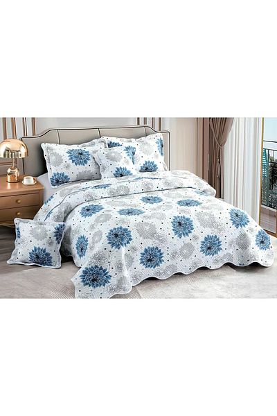 CHIRASO Fine Cotton Duvet Cover Set, Duvet Cover 230x250cm, 2 Pillowcases 60x80cm, 2 Pillowcases 55x55cm