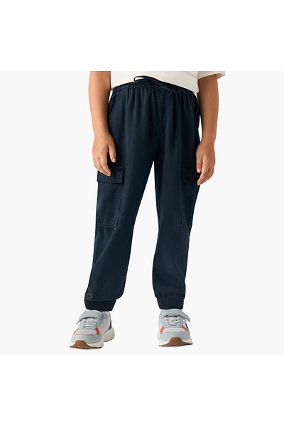 Juniors Solid Pants with Drawstring Closure and Pockets