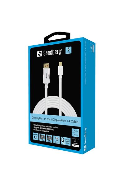Inna marka Sandberg DP-MiniDP 1.4 8K60Hz 2m, 509-17