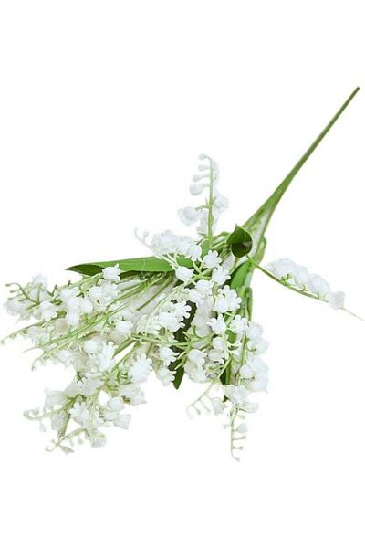 fun zone Decorative Artificial Convallaria Flowers Bunch White/Green