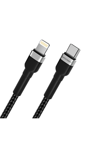 WOZINSKY Kabel przewód do iPhone USB-C - Lightning PD 30W 2m czarny