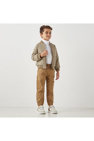ELIGO Quilted Jacket with Long Sleeves and Pockets