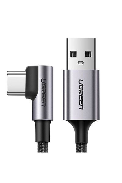 Ugreen Kabel przewód kątowy USB-A - USB-C 3A 3m - szary