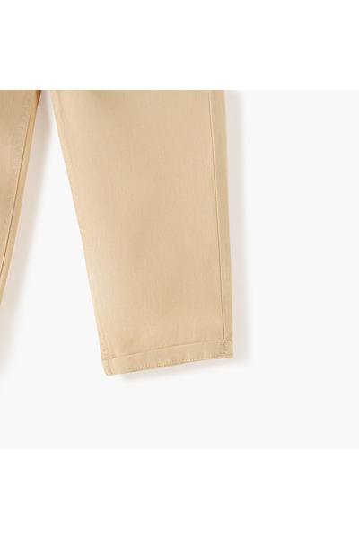 Juniors Solid Pants with Drawstring Closure and Pockets