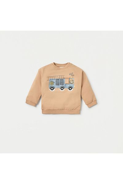Juniors Graphic Print Long Sleeves Sweatshirt and Joggers Set
