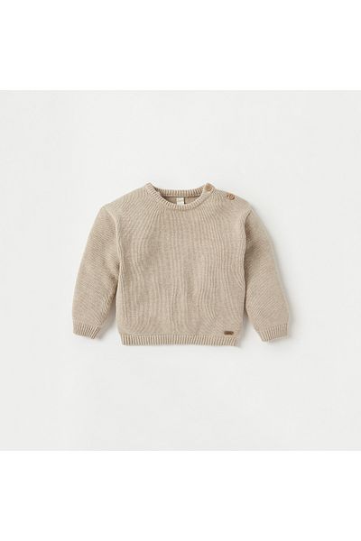 giggles Textured Sweatshirt and Dungarees Set