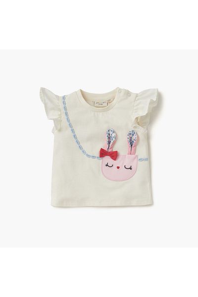 Juniors Bag Applique T-shirt and Shorts Set