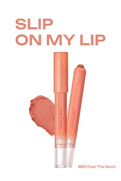 PERIPERA Lightweight Pen Lipstick Slip on My Lip with One Touch Smooth Application (M01 over Themoon)