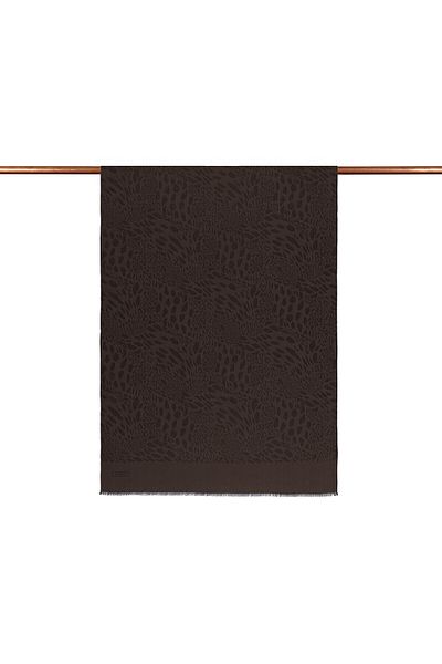 ipekevi Four Seasons Bitter Brown Vahra Patterned Shawl