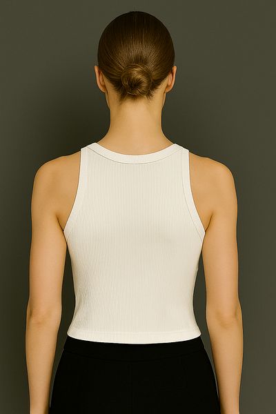 My Blog White Crop Tank Top