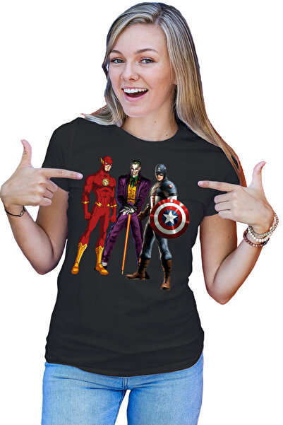 OEM Women's T-Shirt Captain America Joker Flash Serious Speed Suit