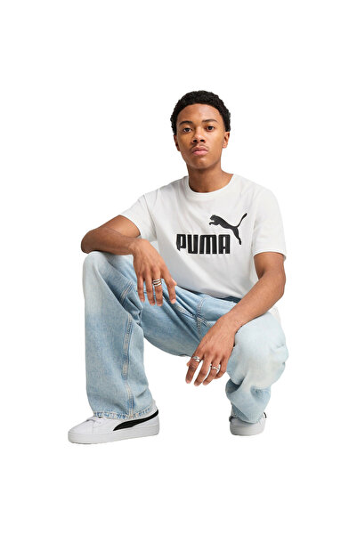Puma Tricou Ess No. 1 Logo Tee, Alb, Bărbați