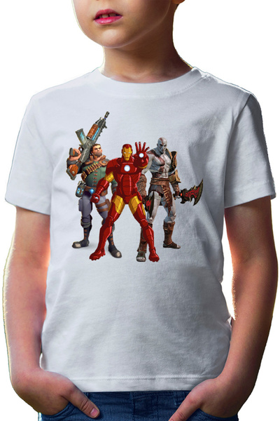 OEM Tricou copii Ironman God of War Kratos Axe Fortnite Lunetist