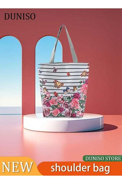 fun zone Tote Bag for Women Handbags Shopping Bag with Zipper, Retro Printed Foldable Shoulder Bag