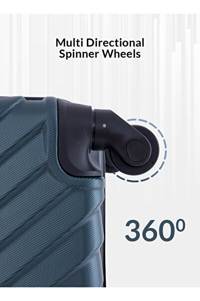 PARAJOHN Vector 28-Inch Check-in Luggage ABS Hard Shell Suitcase with 360° Spinner Wheels & Lock