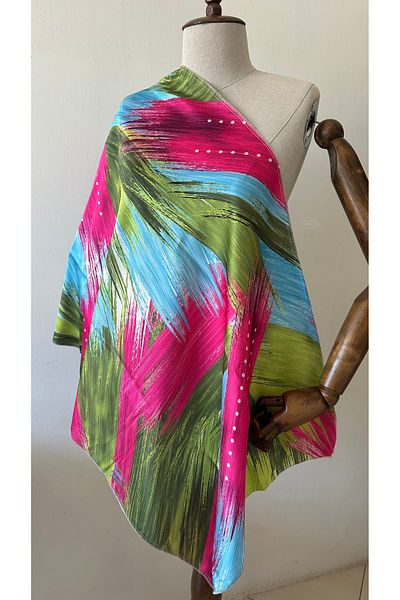 Glowear Atelier Mixed Pattern Design Satin Pareo