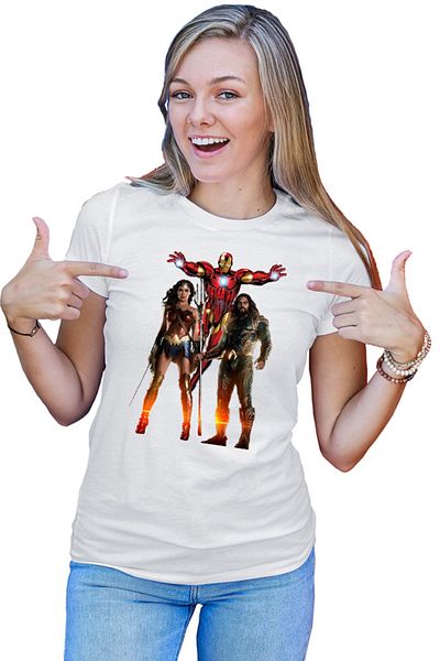 OEM Tricou Femei Aquaman Wonder Woman Ironman Protect Sea
