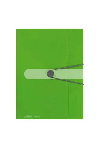 Herlitz Dosar cu elastic, format A4, cotor 30 mm, material PP, culoare verde opac
