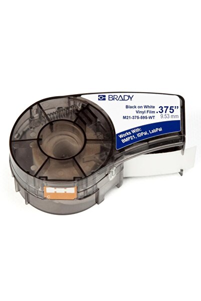 Inna marka Etichete Brady negru pe alb 6,4 m x 9,53 mm