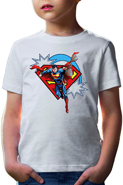 OEM Tricou copii Superman Logo Retro Comics Illustration Cosplay