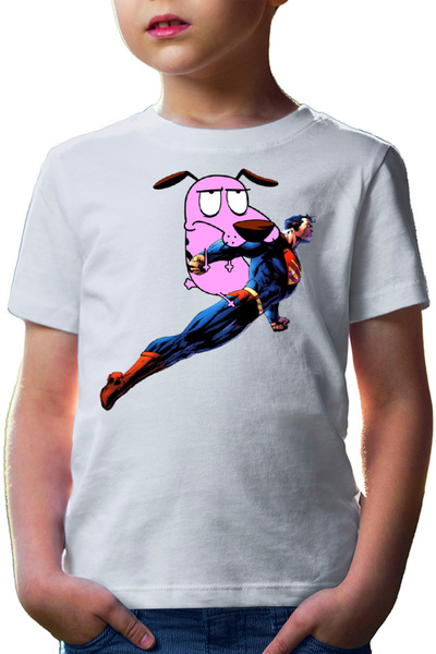 OEM Tricou copii Σούπερμαν Θάρρος Δειλός Σκύλος Τρομακτικό Μύγα