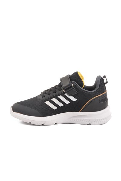 WALKWAY Negru Alb Velcro Mesh Pantofi sport unisex pentru copii Fav 100 F