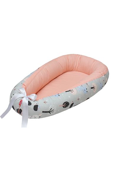 Scamp Bebe Cuib bebelusi Scamp, Premium Baby Nest, cu saltea de cocos, 100% bumbac, antialergic