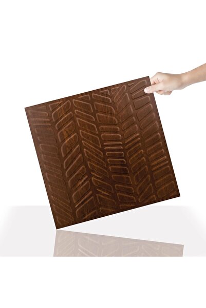 TİNK 3 Boyutlu Duvar Paneli Kabartmalı Kılçık Desen Pvc 41x41 cm/ 6 Adet /1 m...