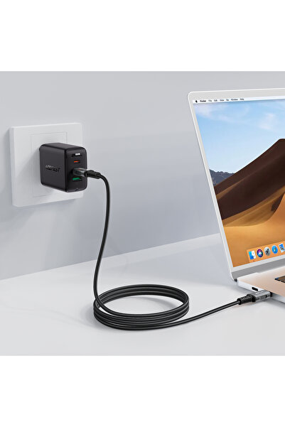 Acefast Kabel przewód USB-C USB4 PD3.1 5A do transmisji danych i Video 4K 1m - szaro-czarny