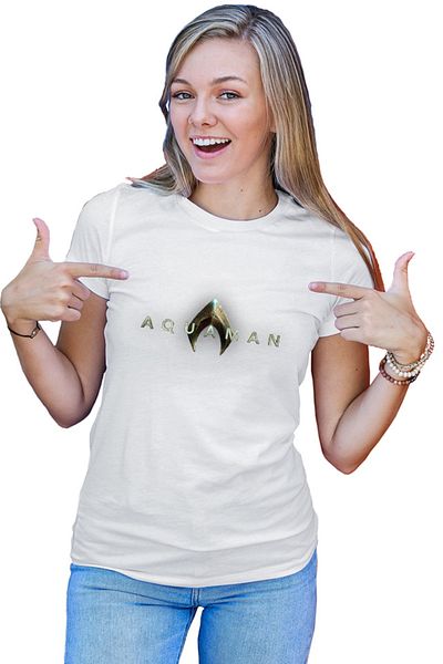OEM Tricou Femei Aquaman Logo Water King Comic Books Cartoons