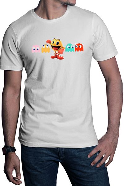 OEM Men's T-shirt Pac Man Ball Big Bandai Namco Toru Iwatani