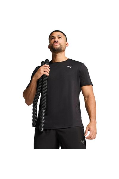 Puma Μπλούζα M Tad Essential Poly Texture Tee Bl, Μαύρο, Ανδρικό
