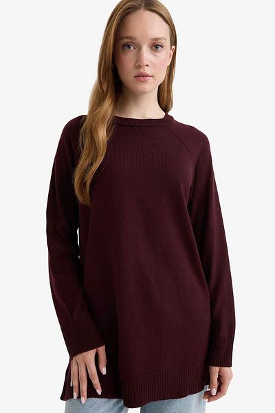 DeFacto Regular Fit Crew Neck Basic Plain Long Sleeve Tunic C4474Ax25Wn