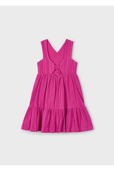 MAYORAL 04-10 Years Girl's Fuchia Dress - Fuchia