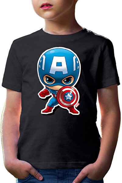 OEM Παιδικό T-shirt Captain America Chibi Action Joe Simon Jack Kirby