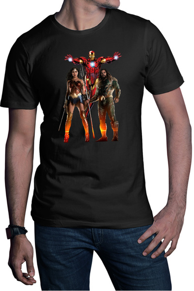 OEM Tricou barbati Aquaman Wonder Woman Ironman Protect Sea