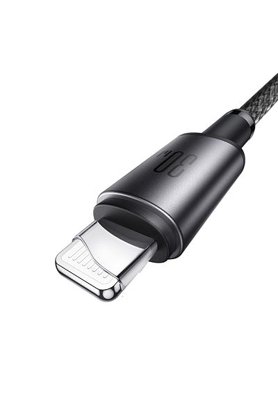 Joyroom Kabel przewód USB-C - iPhone Lightning z organizerem uchwytem magnetycznym 1.2m - szary