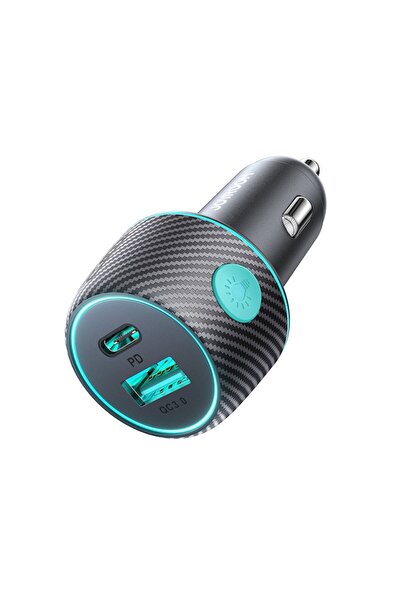 Joyroom USB, Type-C, Fast Charging Car Charger 60W - (JR-CCN01) - Black
