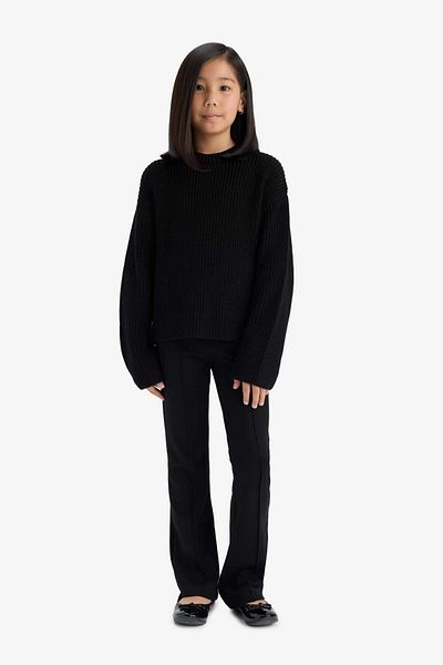 DeFacto Girls' Standard Fit Crew Neck Knitwear Sweater C6909A825Au