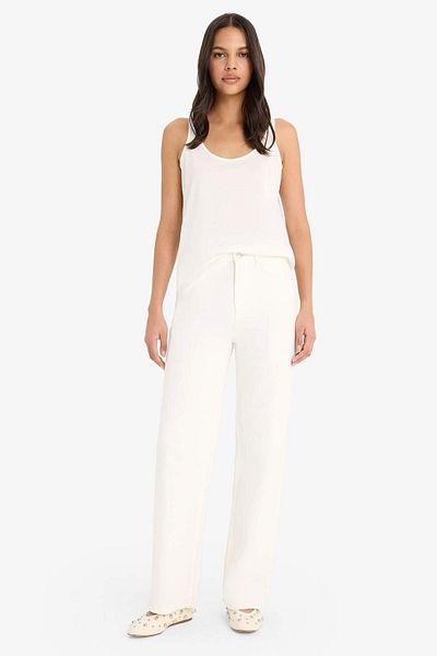 DeFacto Regular Fit Basic Απλό Στρογγυλό Λαιμό Basic Απλό Μονόχρωμο Μπλουζάκι F3618AX25SM