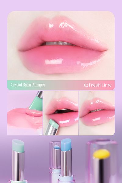 CLIO Color Changing Lip Plumping Balm Crystal Balm Plumper According to Heat (02 Fresh Lime)