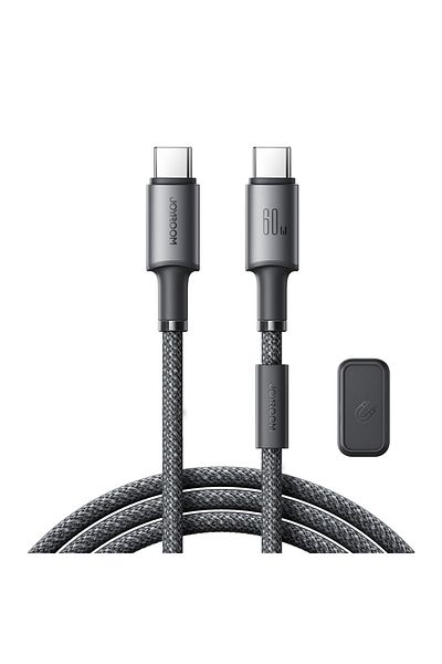 Joyroom USB-C - Cablu USB-C cu organizator și suport magnetic 1,2 m - gri